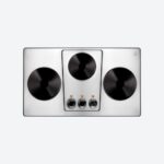 ⁦طباخ كولن كهربائي 3 عيون - 2800 واط - سطح سيراميك - فضي⁩ - الصورة ⁦2⁩