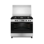 فرن جيبسون غاز 5 شعلات - مقاس 90 سم - سطح ستانلس ستيل - أسود