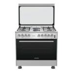 فرن جستنج هاوس غاز وكهرباء - 4 عيون غاز و 2 كهرباء - مقاس 90 سم