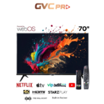 شاشة جي في سي برو الذكية 4K UHD مقاس 70 بوصة - نظام ويب OS وريموت سحري