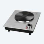 طباخ كولن كهربائي عين واحدة - 1000 واط - سطح سيراميك - فضي