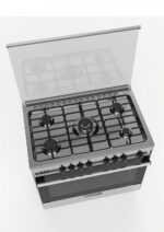 ⁦فرن جليم غاز 5 شعلات - مقاس 90 سم - ستانلس ستيل - نظام أمان متكامل⁩ - الصورة ⁦3⁩