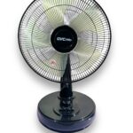 مروحة جي في سي برو جلاسي (زجاجية) أرضية - 3 سرعات - لون أسود